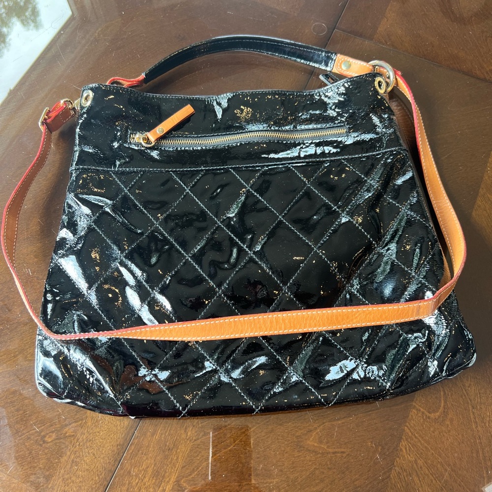 Cavalcanti patent leather handbag